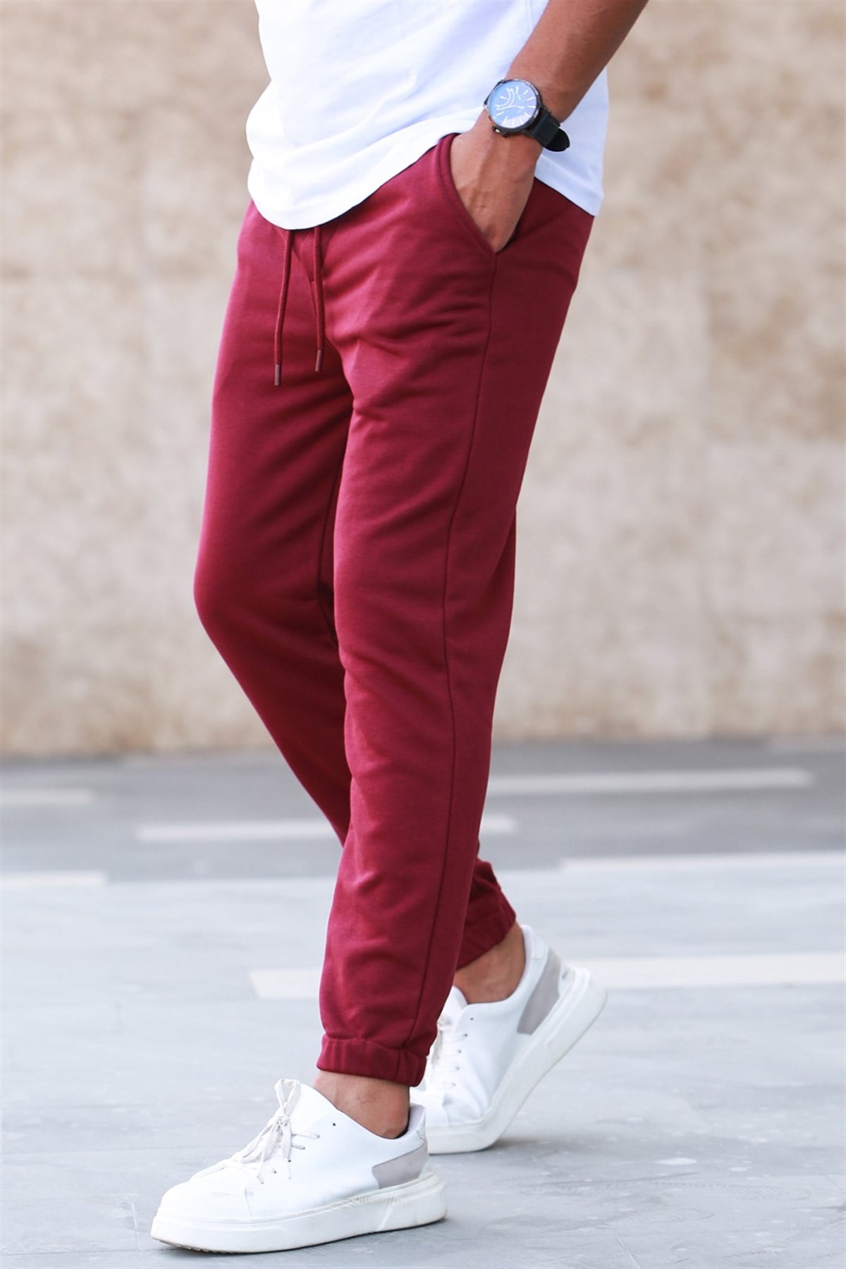 Madmext Bordo Basic Eşofman 5424
