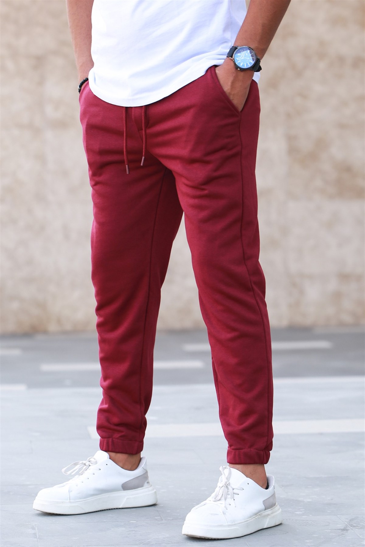 Madmext Bordo Basic Eşofman 5424