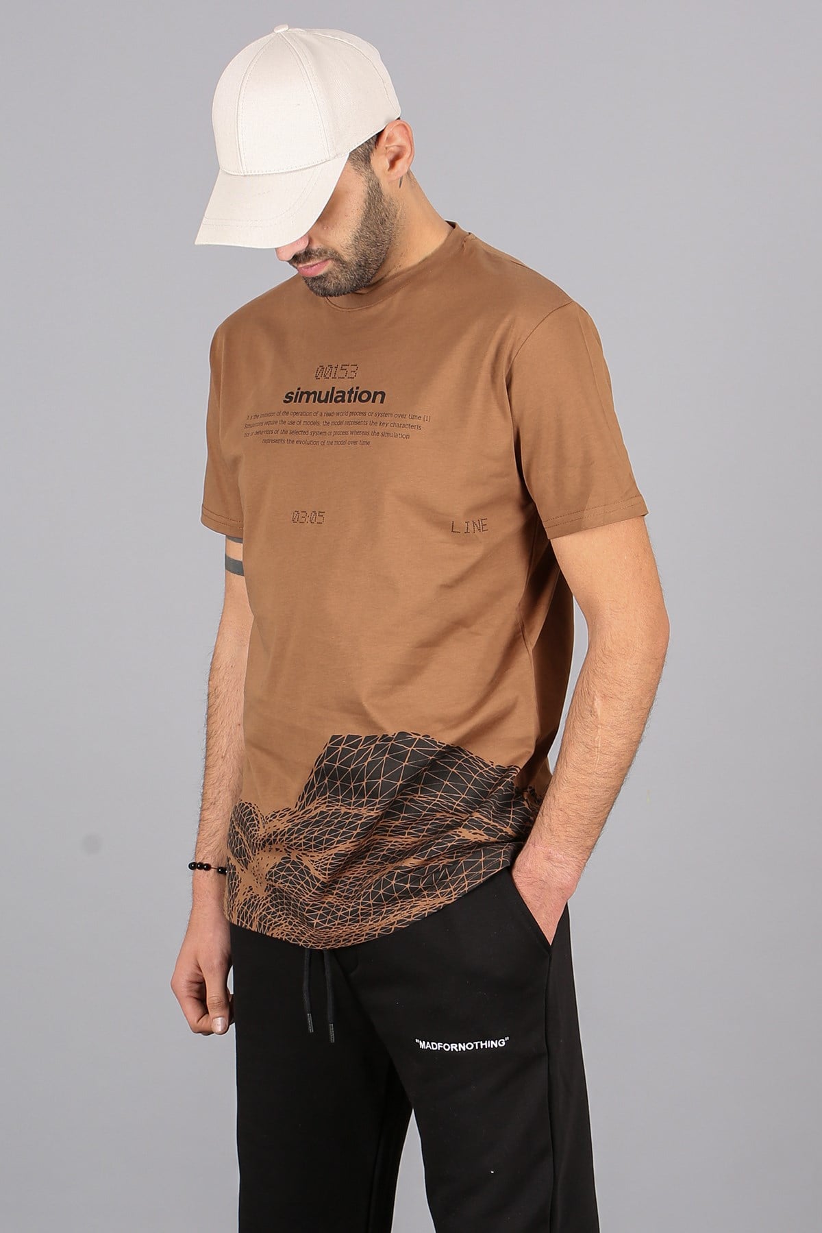 Madmext Men Printed Maroon T-shirt 5810