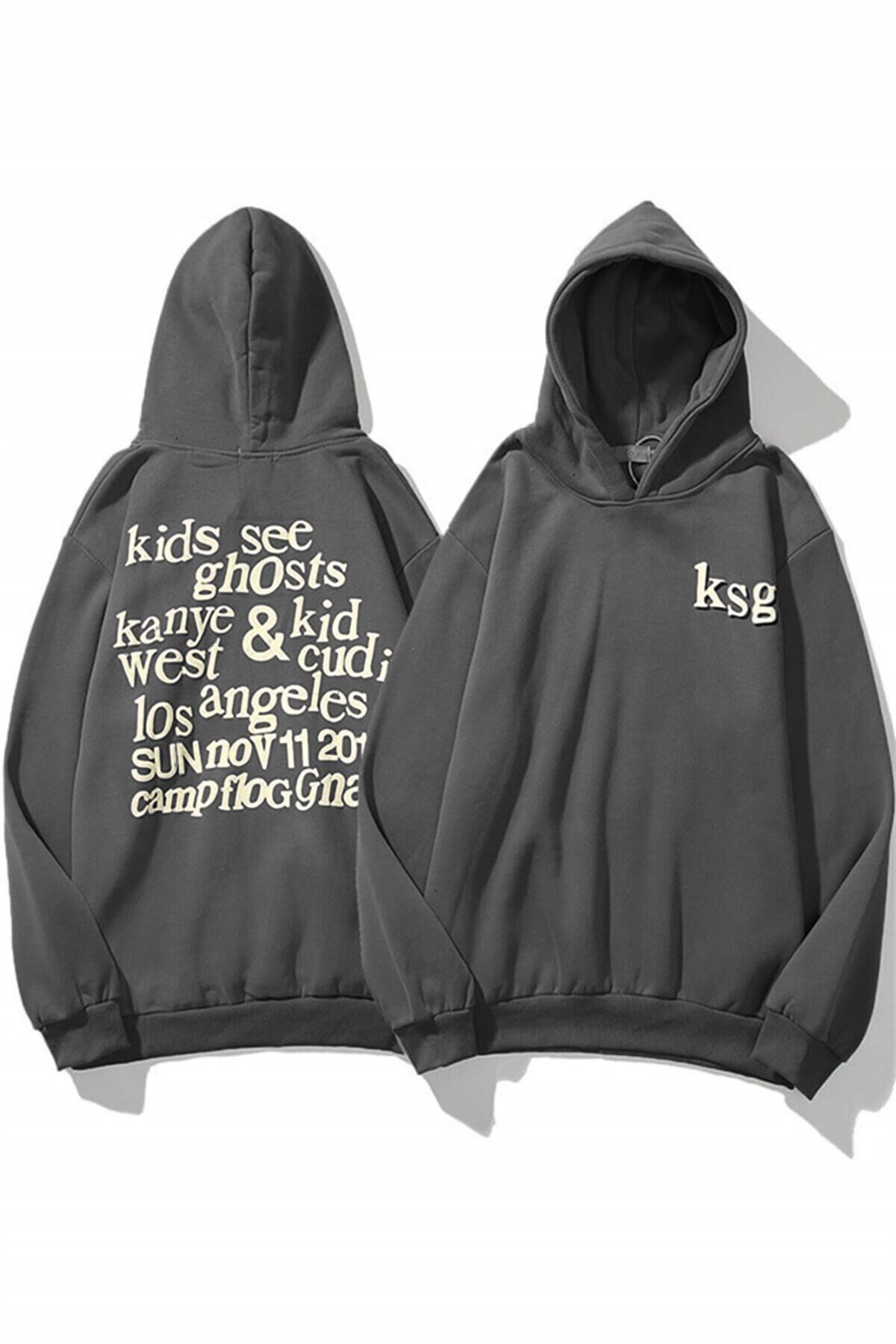Madmext Füme  Oversize Erkek Sweatshirt 5337