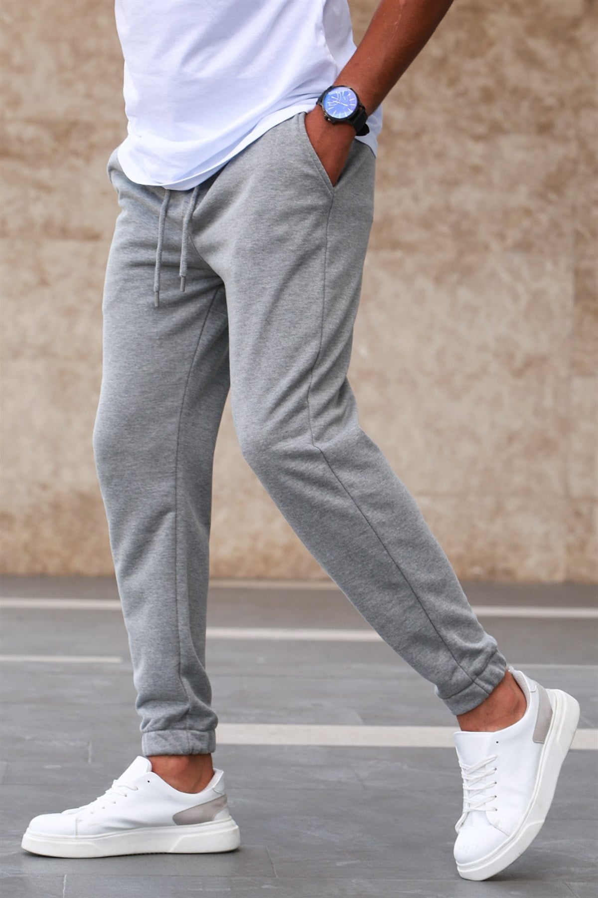 Madmext Gri Basic Eşofman 5424