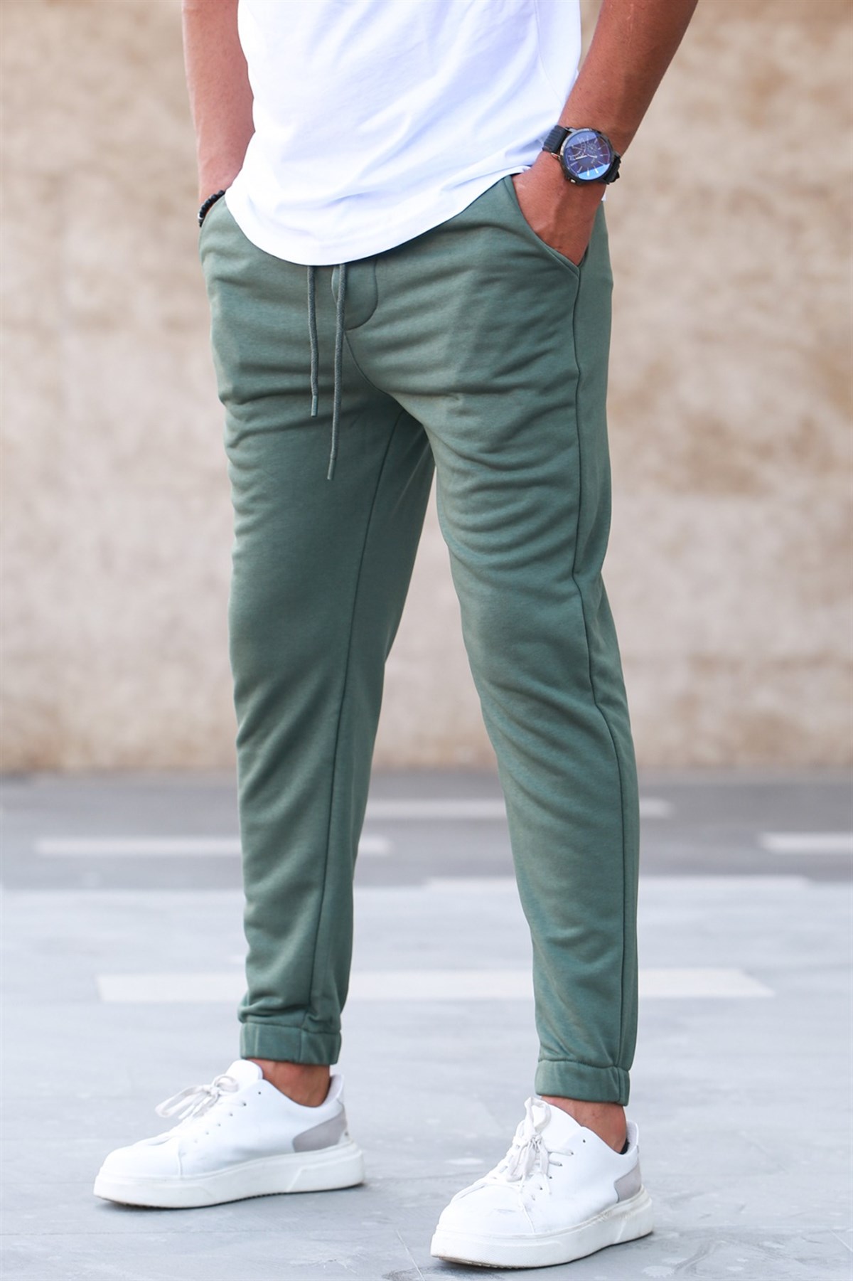 Madmext Haki Basic Eşofman 5424