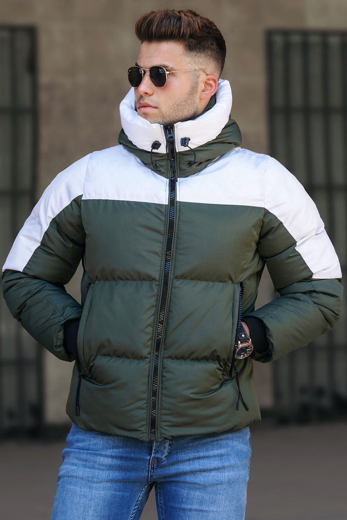 Madmext Beyaz Şişme Mont 5139