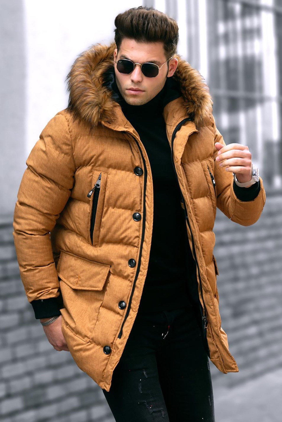Madmext Hardal Şişme Mont 4909