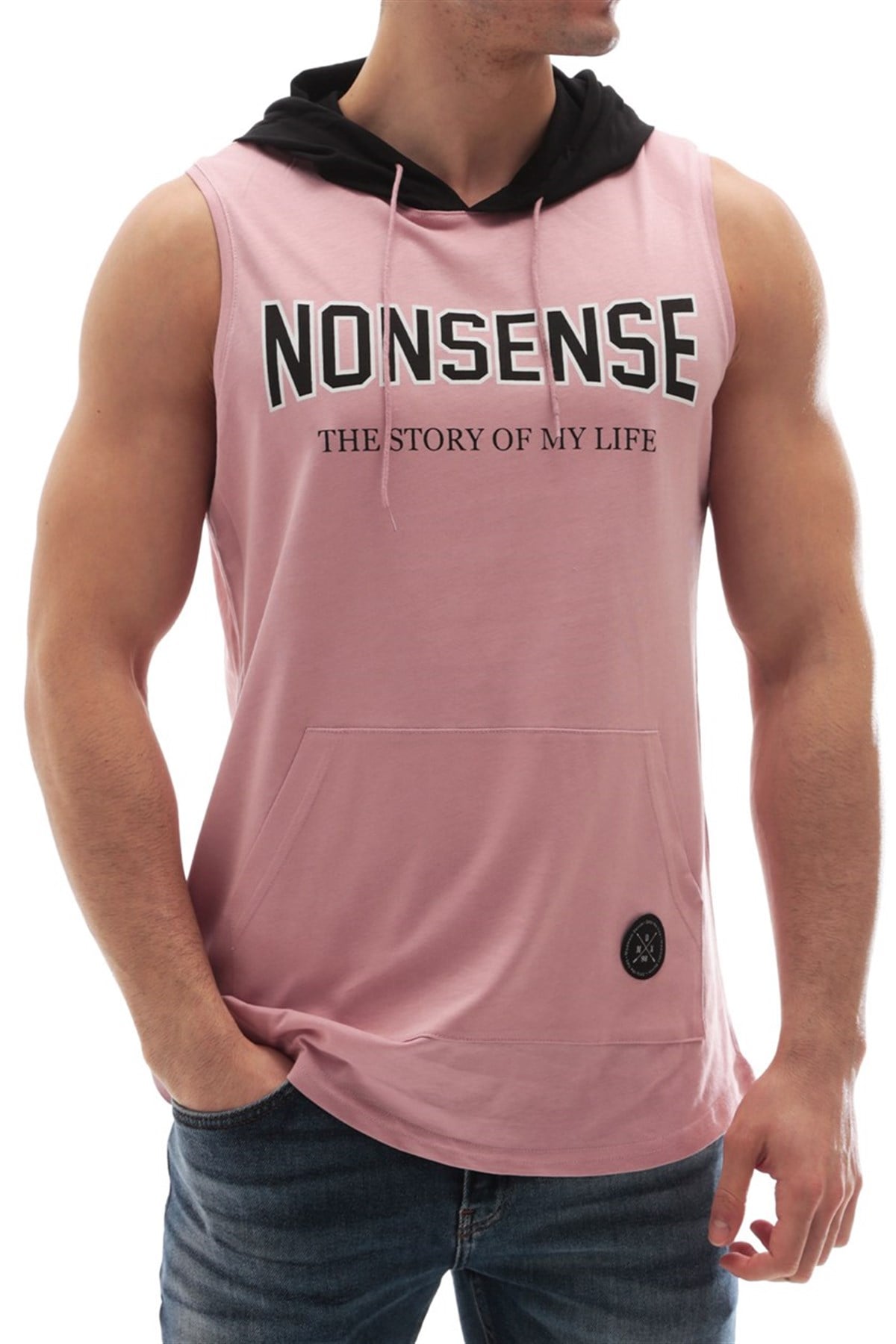 Sleeveless T-Shirt In Hooded Pink 2882