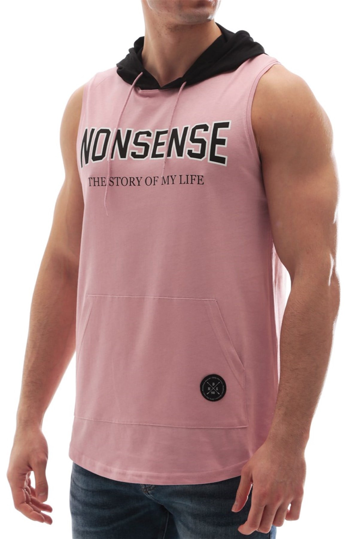 Sleeveless T-Shirt In Hooded Pink 2882
