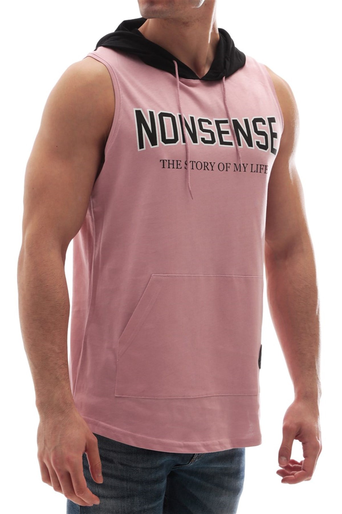 Sleeveless T-Shirt In Hooded Pink 2882