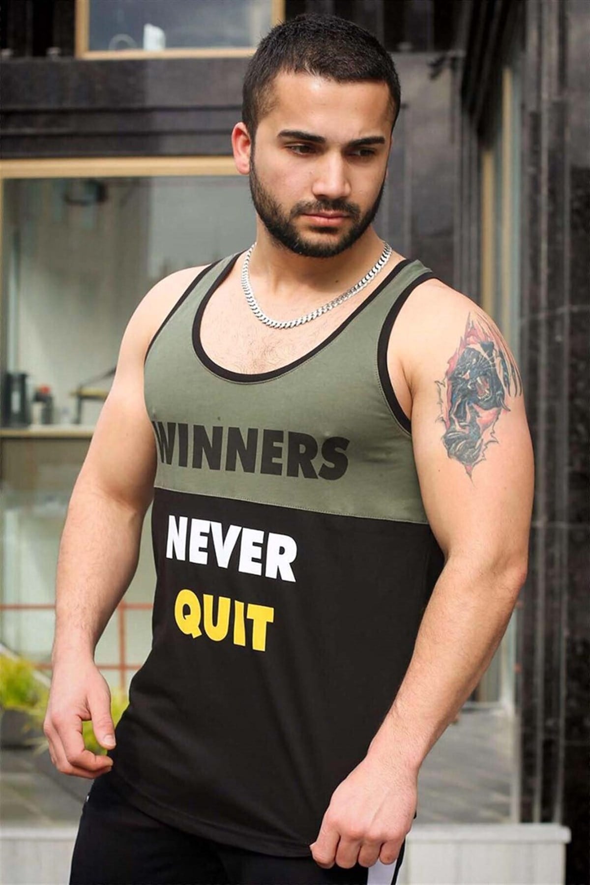 Madmext Winners Never Quit T-shirt for Men 4001