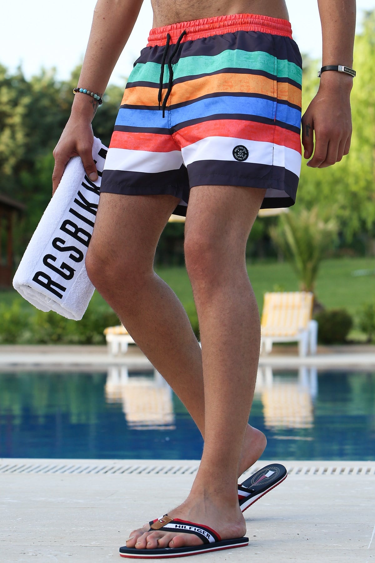 Madmext Men Black Swim Shorts 5072