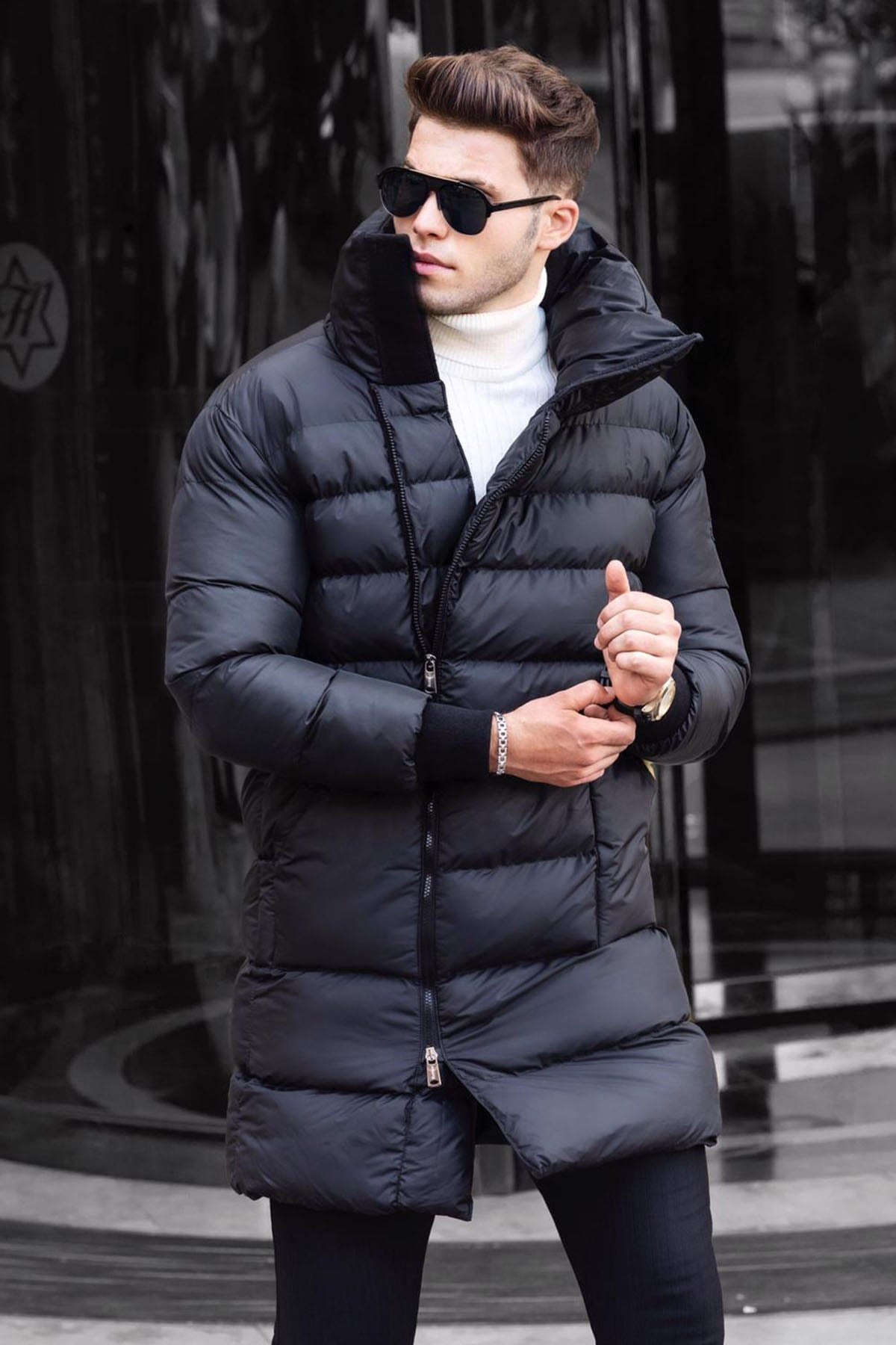 Madmext Siyah  Erkek Şişme Mont 4640