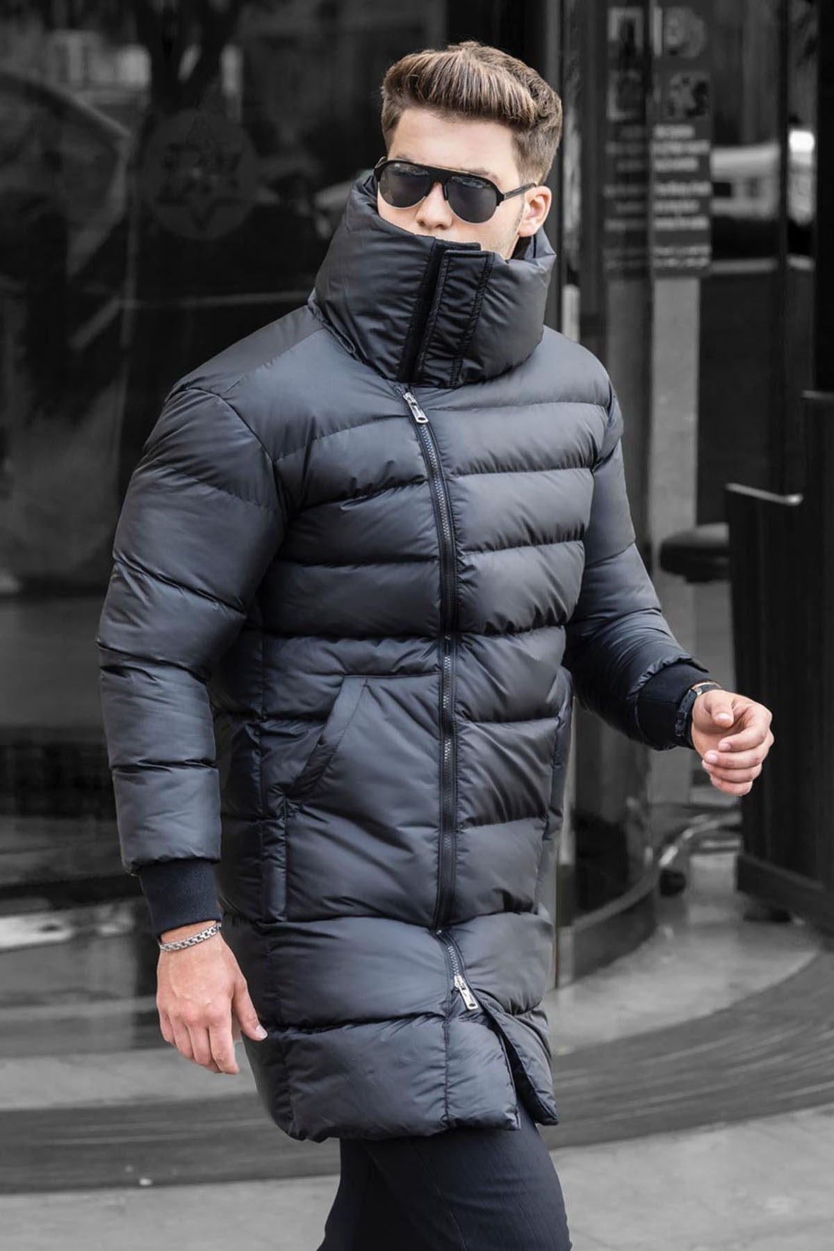 Madmext Siyah  Erkek Şişme Mont 4640