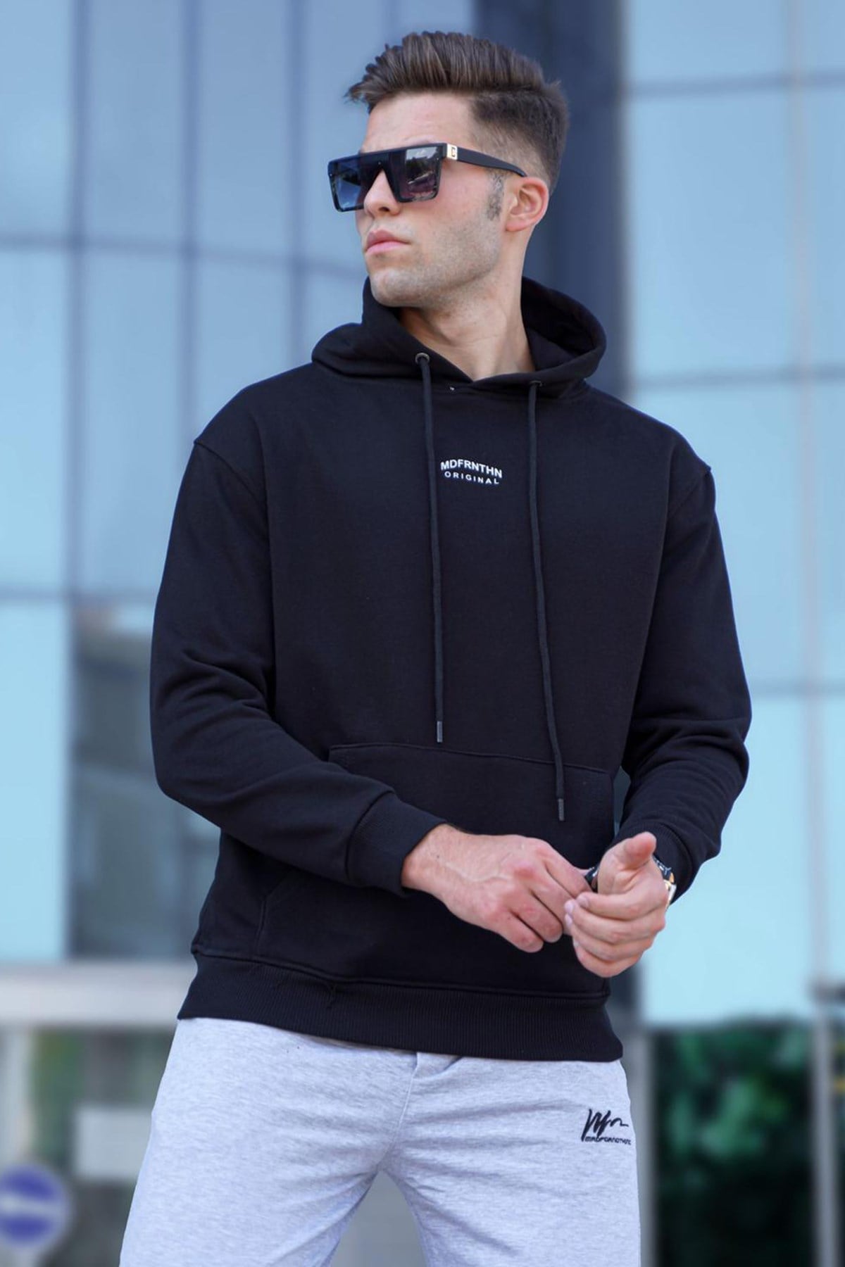 Madmext Siyah Erkek Sweatshirt 5314