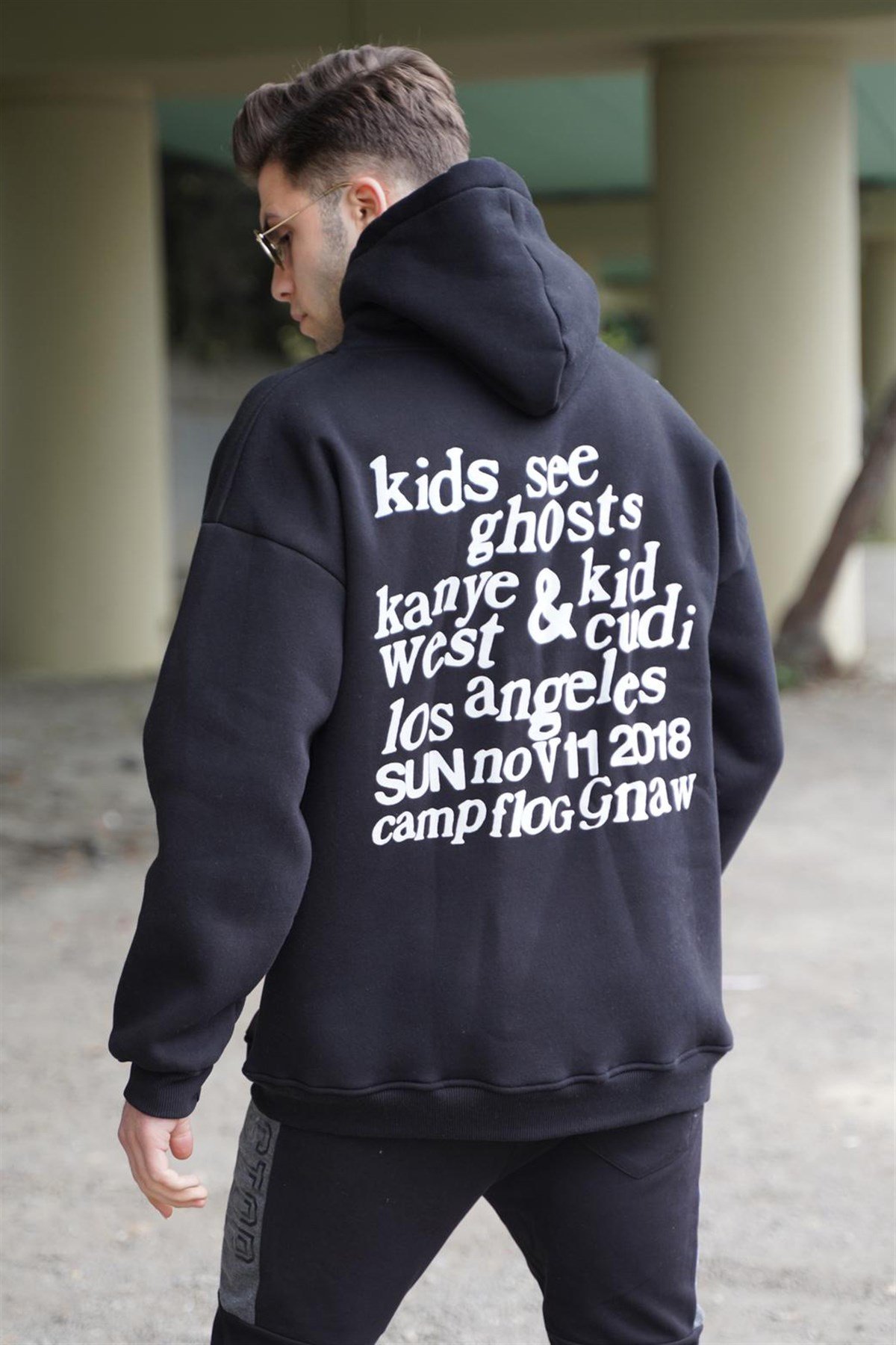 Madmext Siyah Oversize Erkek Sweatshirt 5337