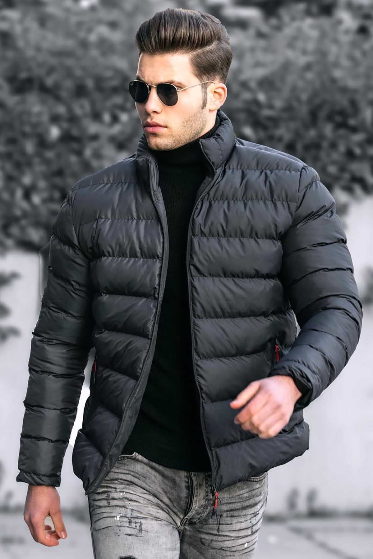 Madmext Black Down Coat 5052