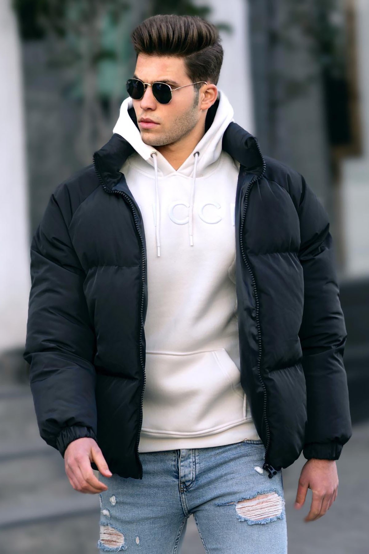 Madmext Siyah Şişme Mont 5064