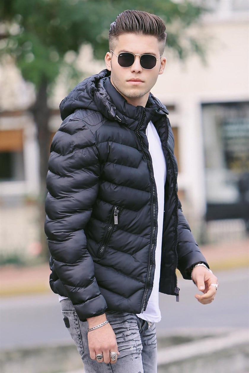 Madmext Siyah Şişme Mont M-57