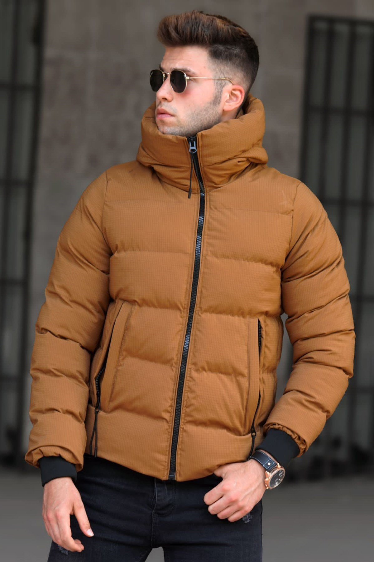 Madmext Taba Şişme Mont 5137