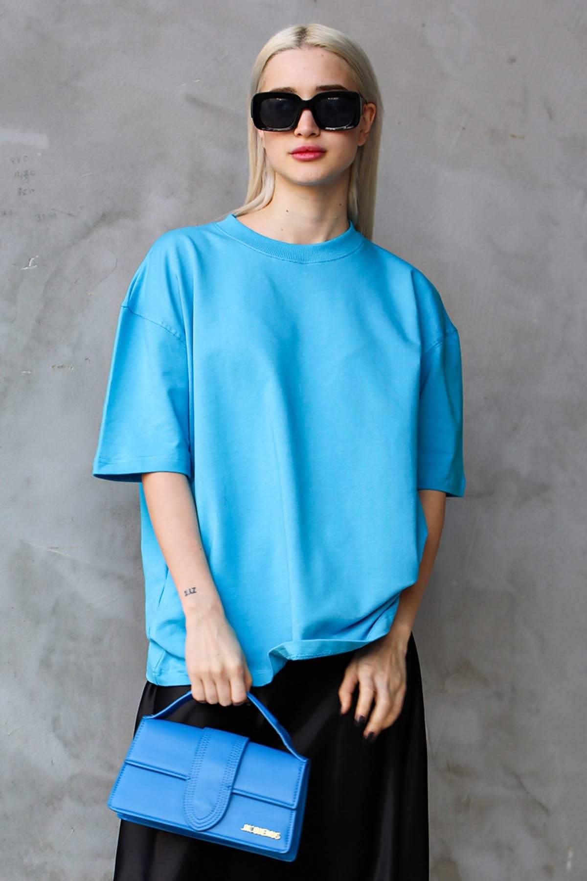 Mavi Bisiklet Yaka Basic Oversize T-shirt MG1687