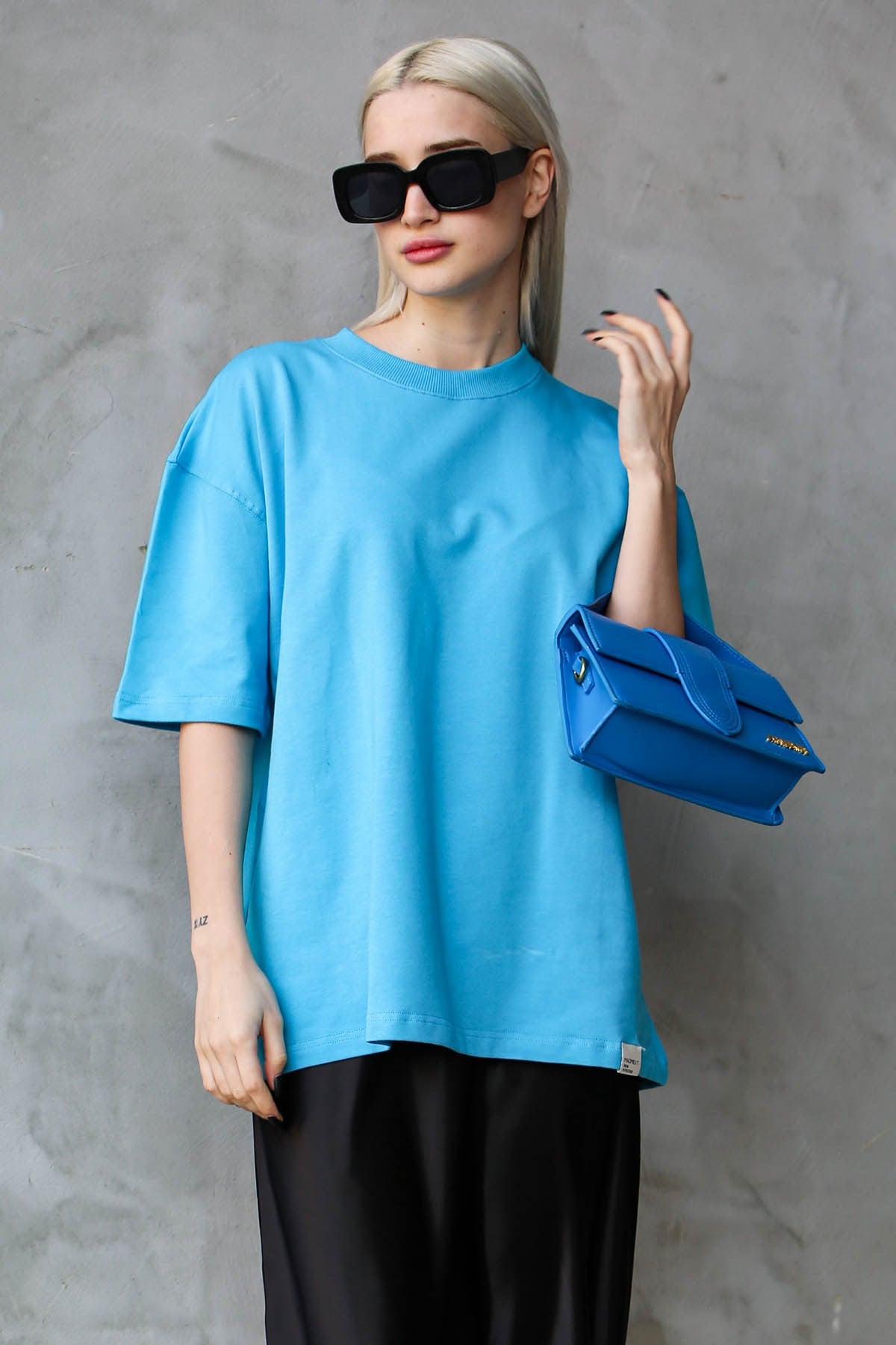 Mavi Bisiklet Yaka Basic Oversize T-shirt MG1687