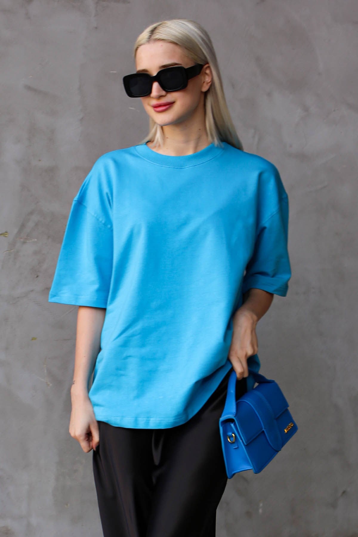 Mavi Bisiklet Yaka Basic Oversize T-shirt MG1687