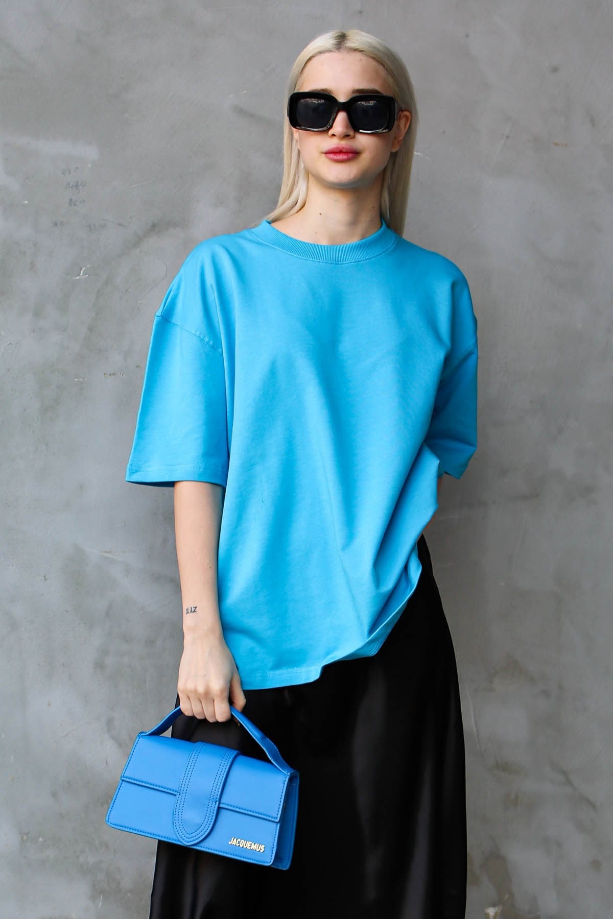Mavi Bisiklet Yaka Basic Oversize T-shirt MG1687