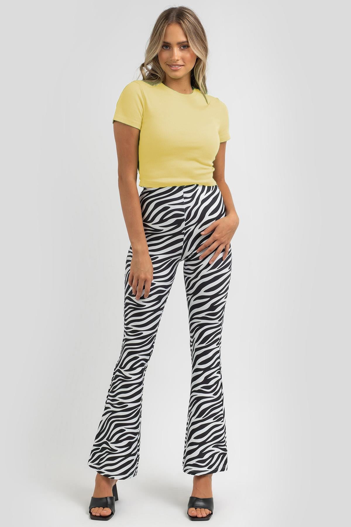Sarı Basic Crop Kadın Tişört MG1772