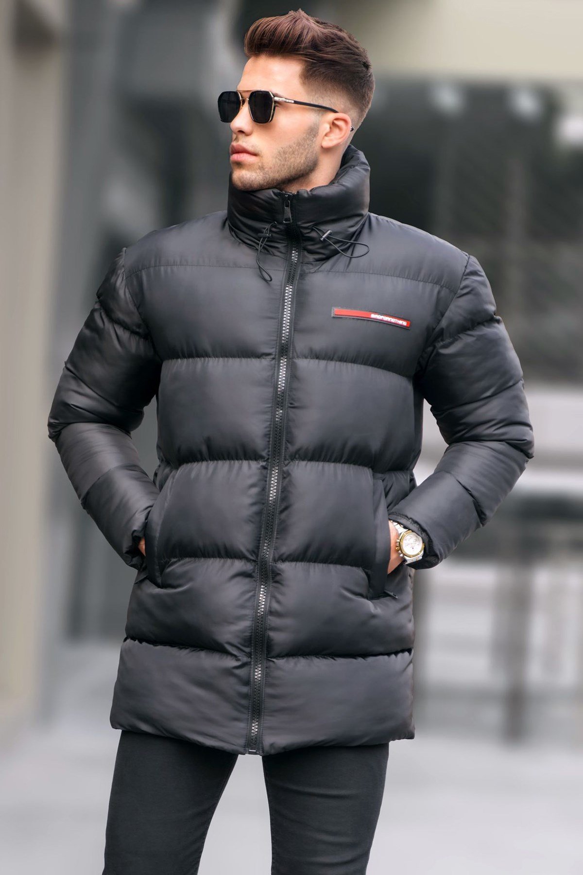 Siyah Basic Şişme Mont 5776