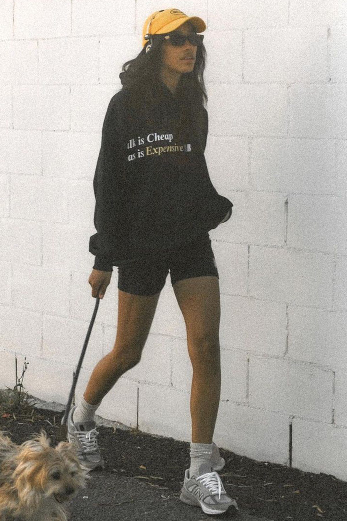 Siyah Baskılı Oversize  Kapüşonlu Sweatshirt MG1573