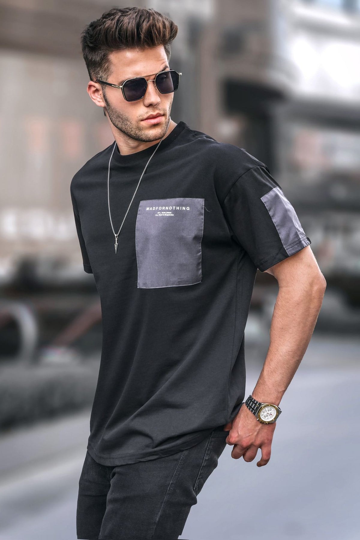 Men Basic Black T-Shirt