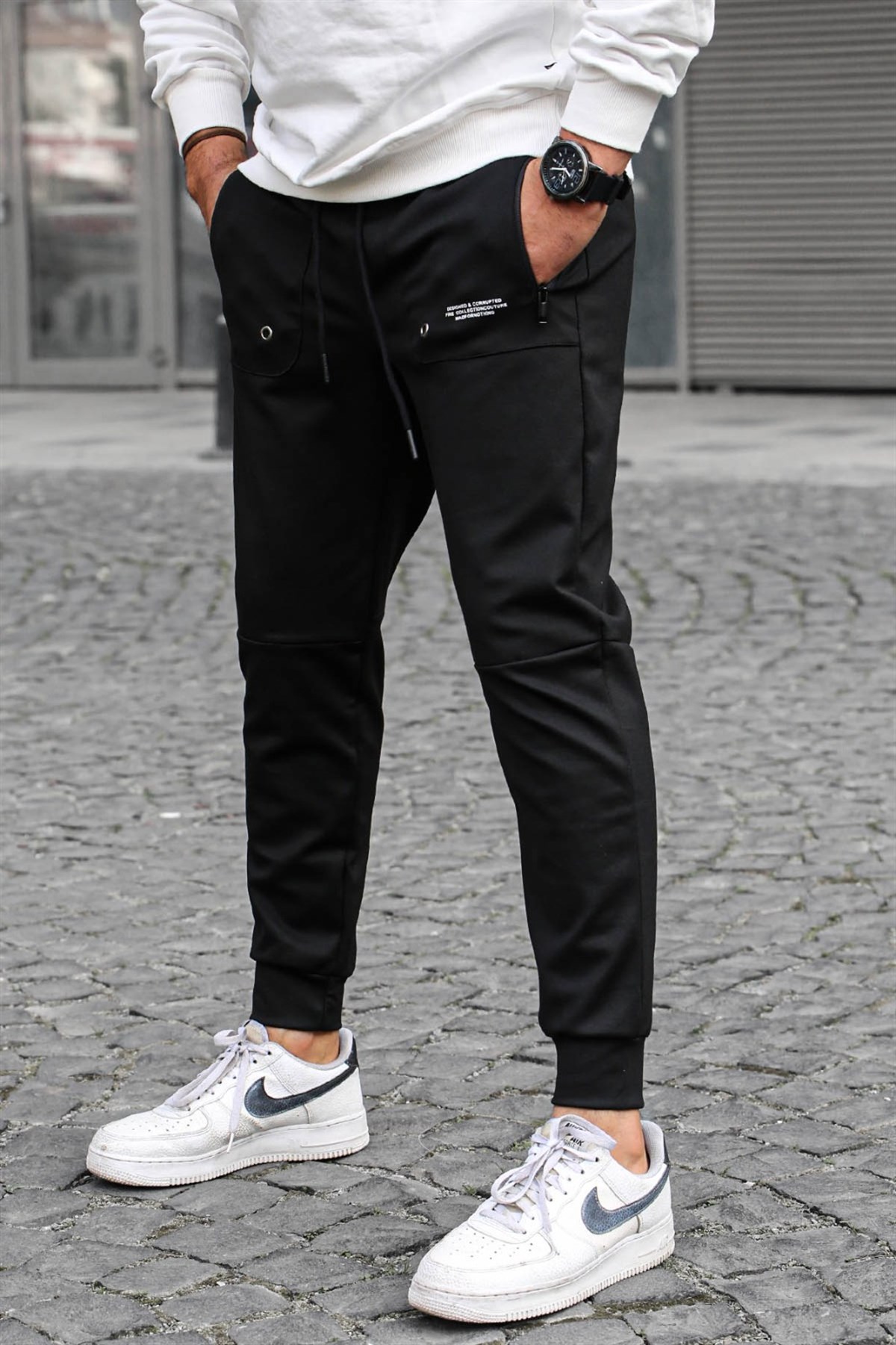 Siyah Cep Detaylı Jogger Pantolon 5484