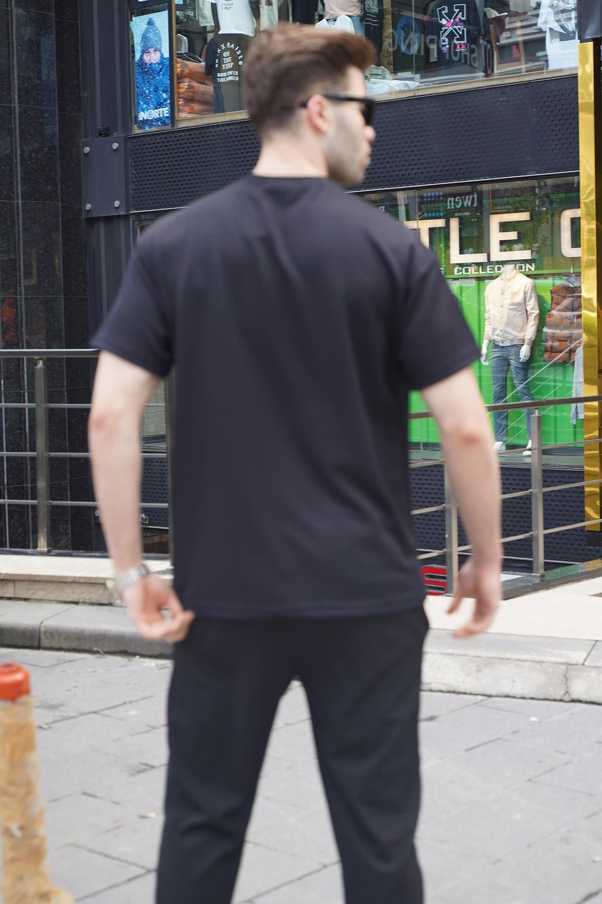 Siyah Oversize Basic Erkek Tişört 6127