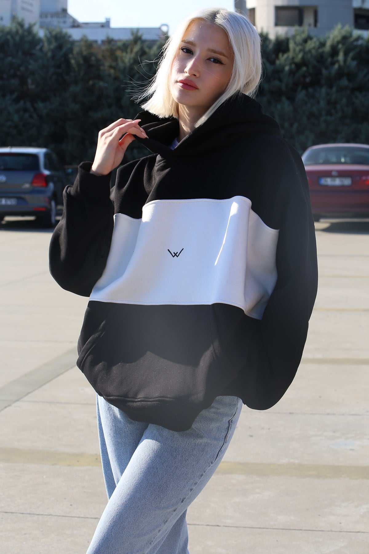 Black Block Color Sweatshirt MG1544