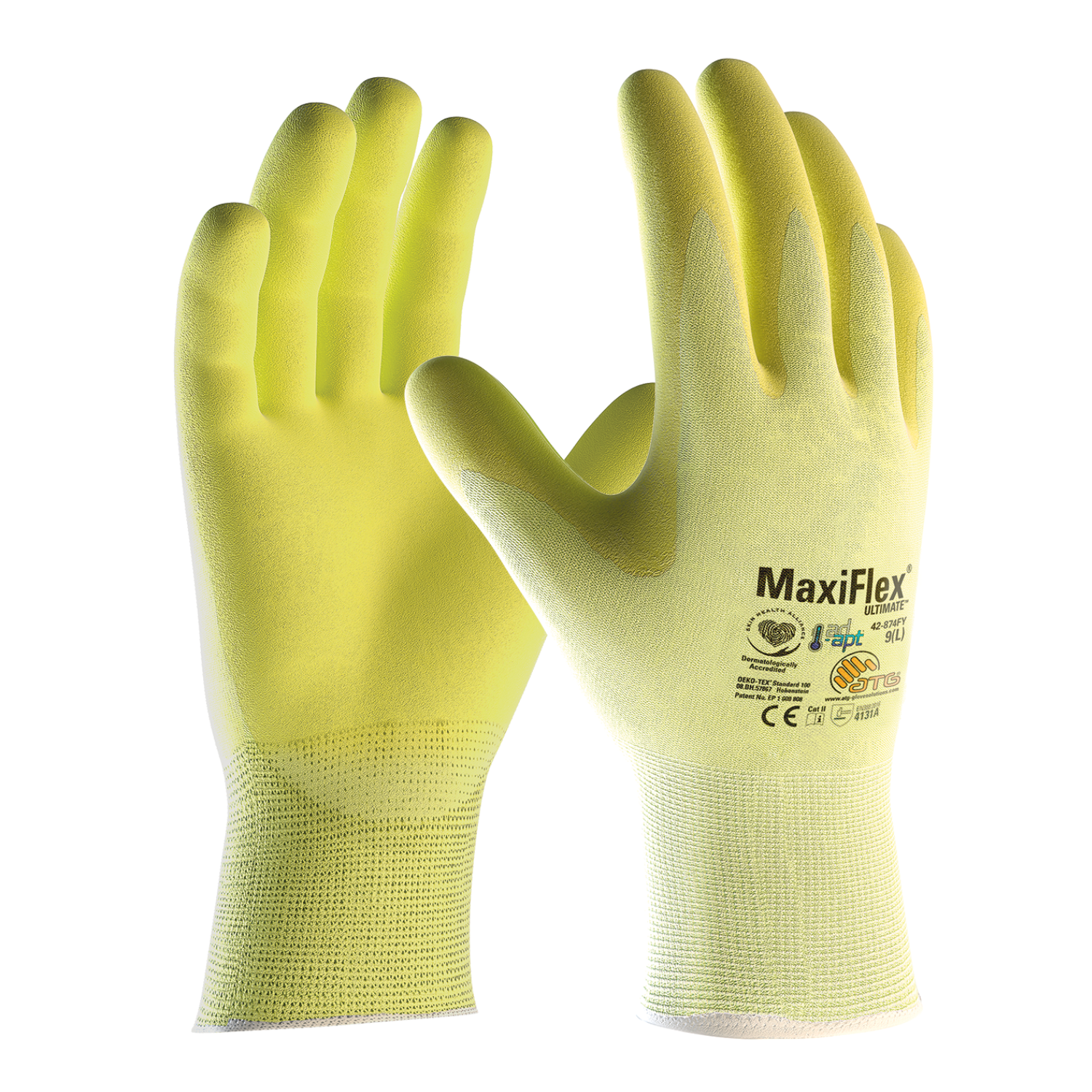 ATGATG MaxiFlex® Ultimate with AD-APT® 42-874FY Mekanik İş Eldiveni42-874FY/9