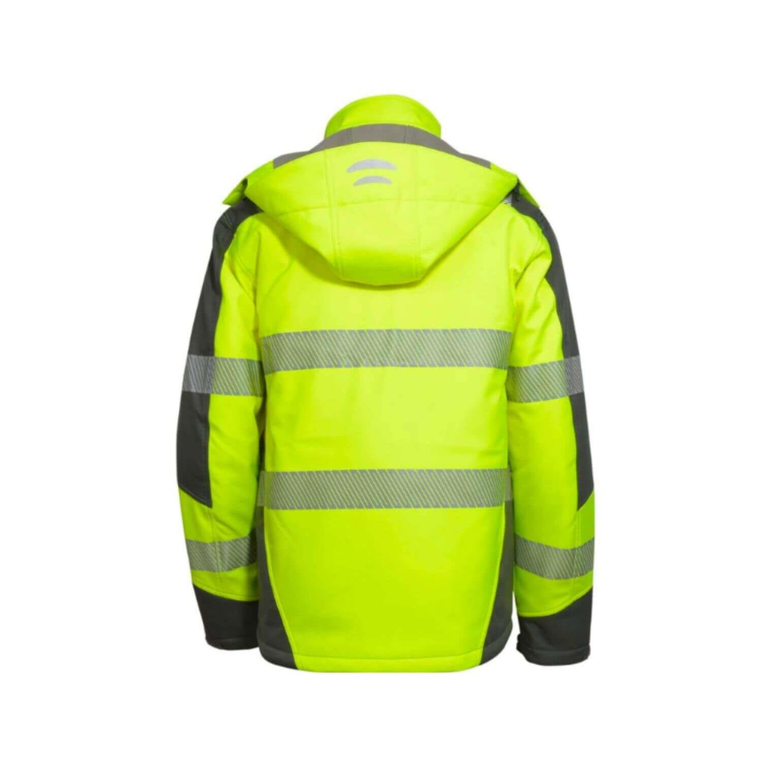 VizwellVizwell VWJK268 Reflektörlü Softshell Sarı İş Montu Üst Düzey Görünürlük ve Su Geçirmez VWJK268-B/S