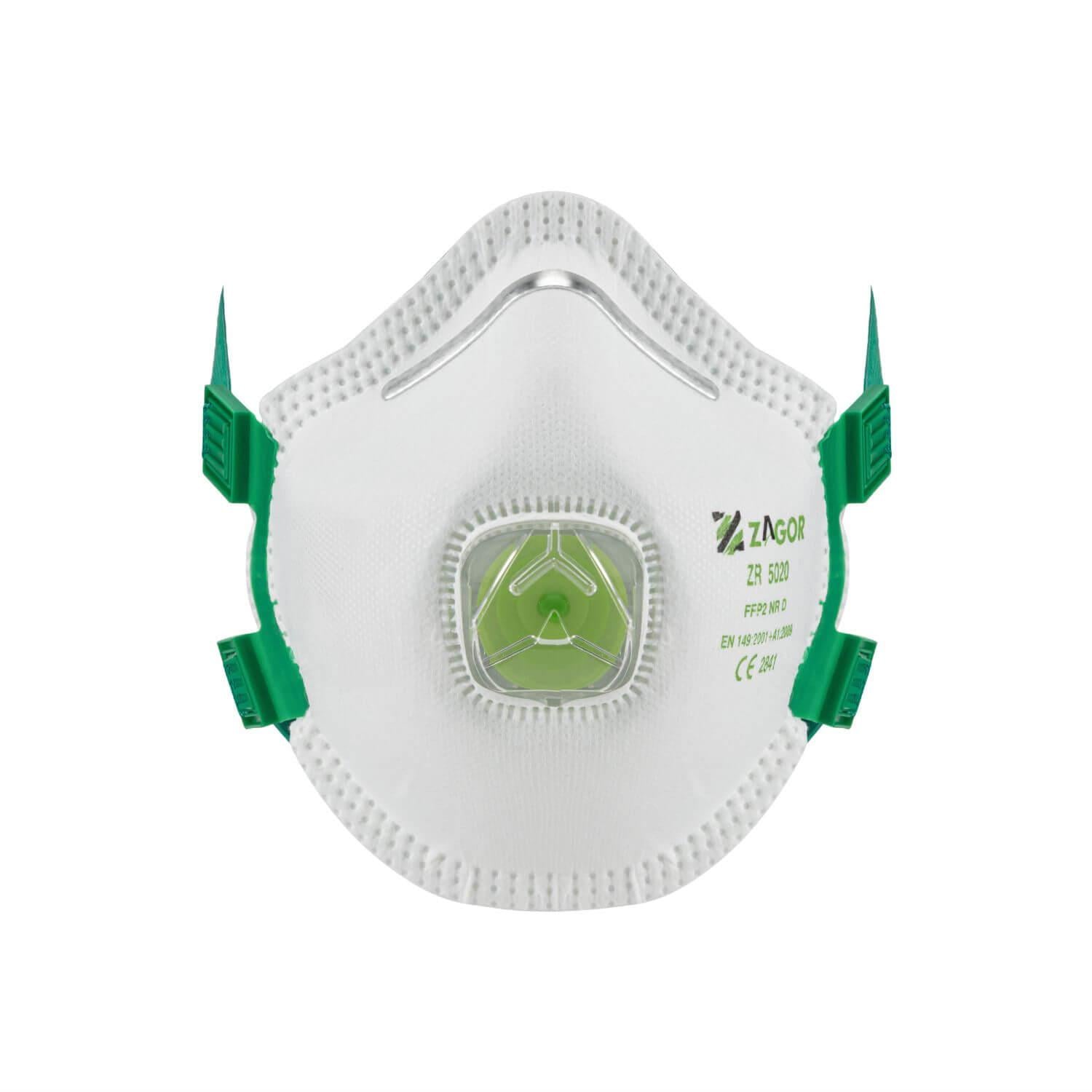 ZAGORZagor 5020 FFP2 NR D Ventilli Maske,EN149 Uyumlu, Aktif Karbonlu Toz MaskesiZGR-5020