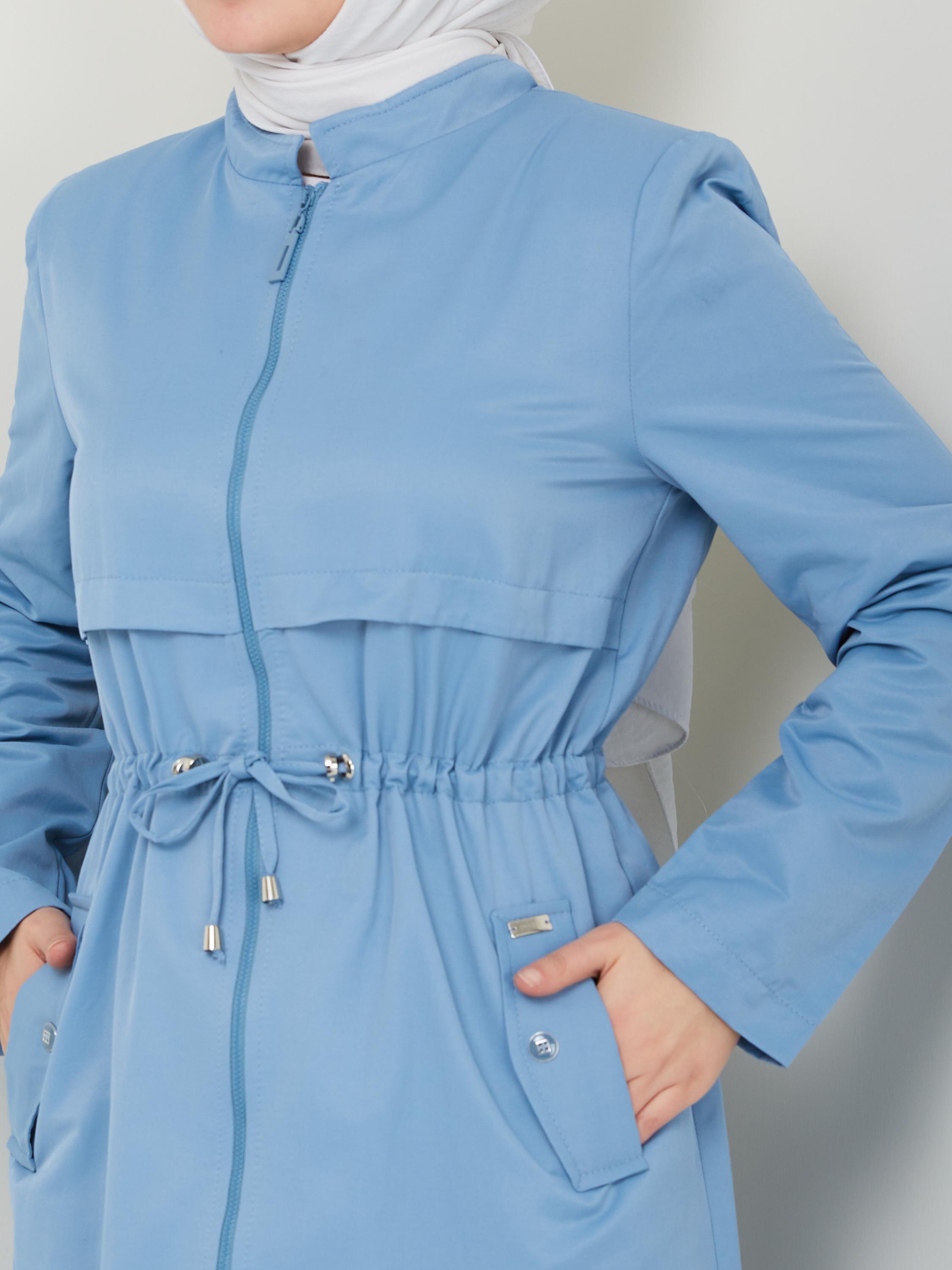 Doque Yazlık Pamuklu Kumaş Trenç Kap Yarım Pardesü Giyçık 54041