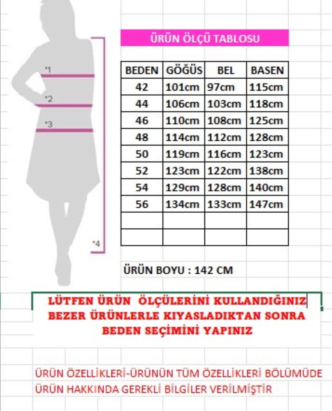 Günay Karaca Kadın Yazlık Pardesü Ferace Fermuarlı Büyük Beden Fermuarlı 4935