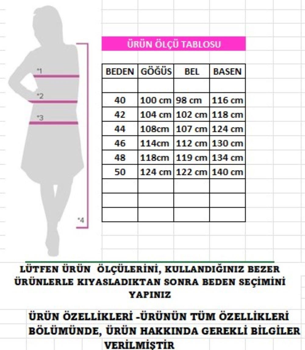 Günay Karaca Yazlık Tunik Kap Giyçık Araboy 126 cm Ferace 4885