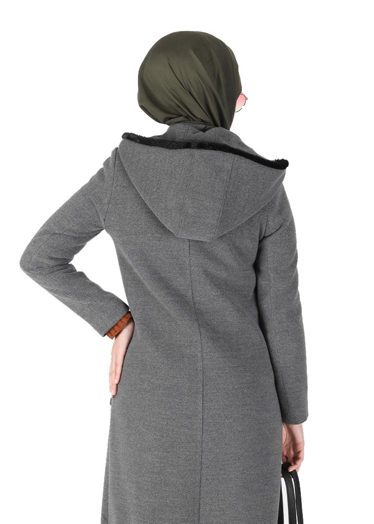 Günay Karaca Kışlık Kaşe Kaban 4371