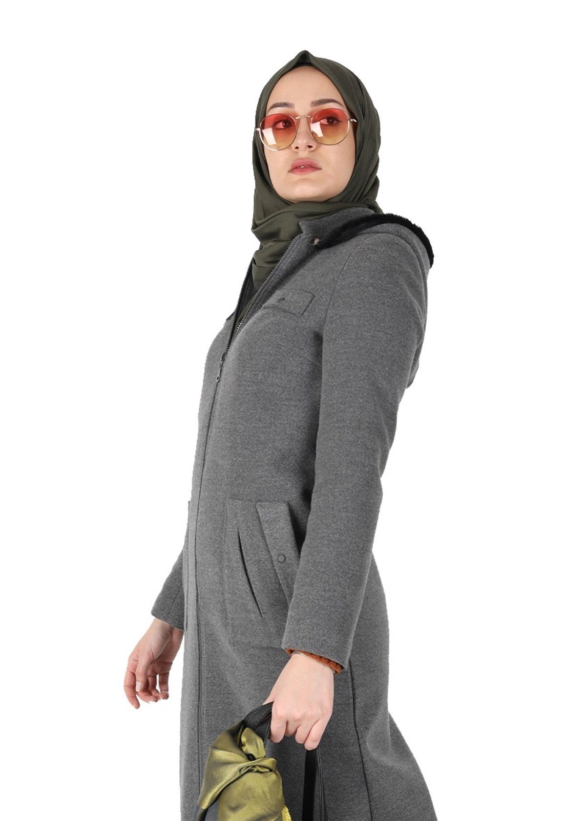 Günay Karaca Kışlık Kaşe Kaban 4371