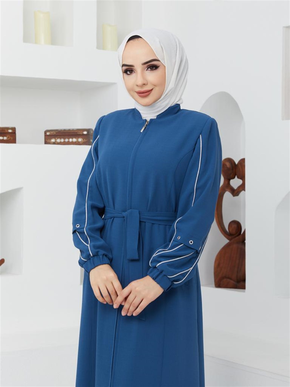 Günay Karaca Kolu İşlemeli Yazlık Pardesü 3030