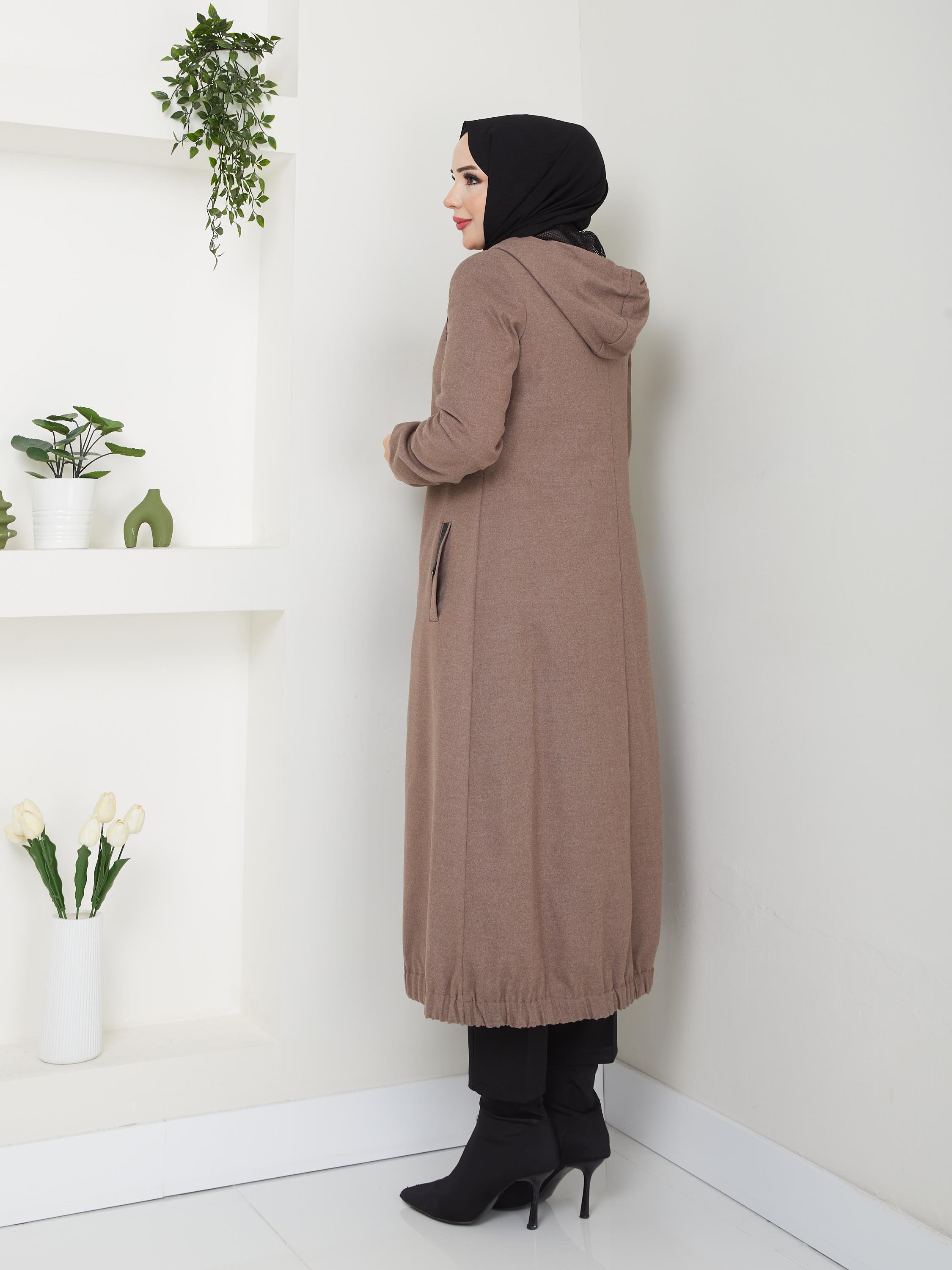 Doque Kışlık Vizon İnce Kaşe Kadın Kaban Genç Spor 54007