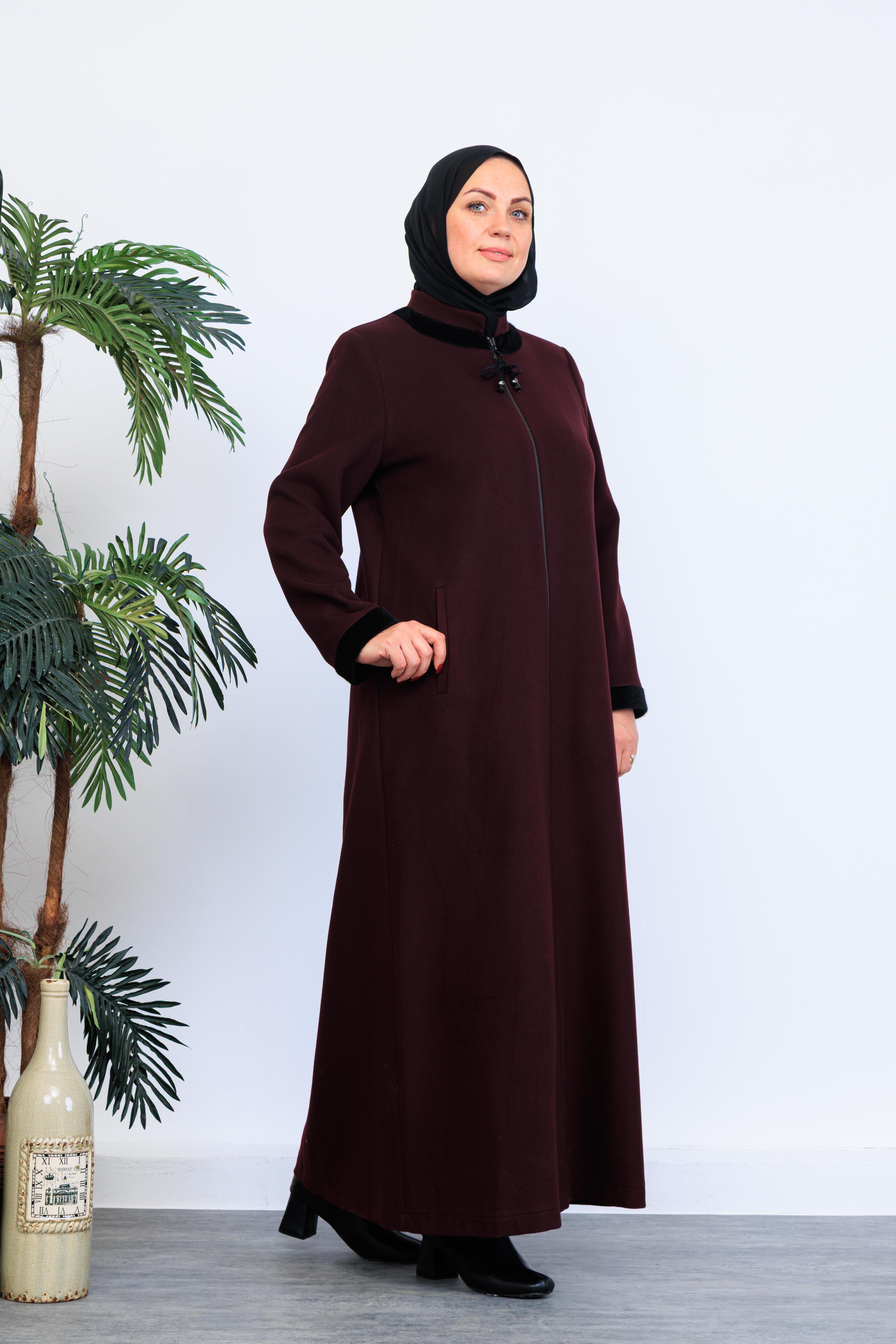 Doque Kışlık Kaşe Kadın Pardesü Büyük Beden Anne 58022