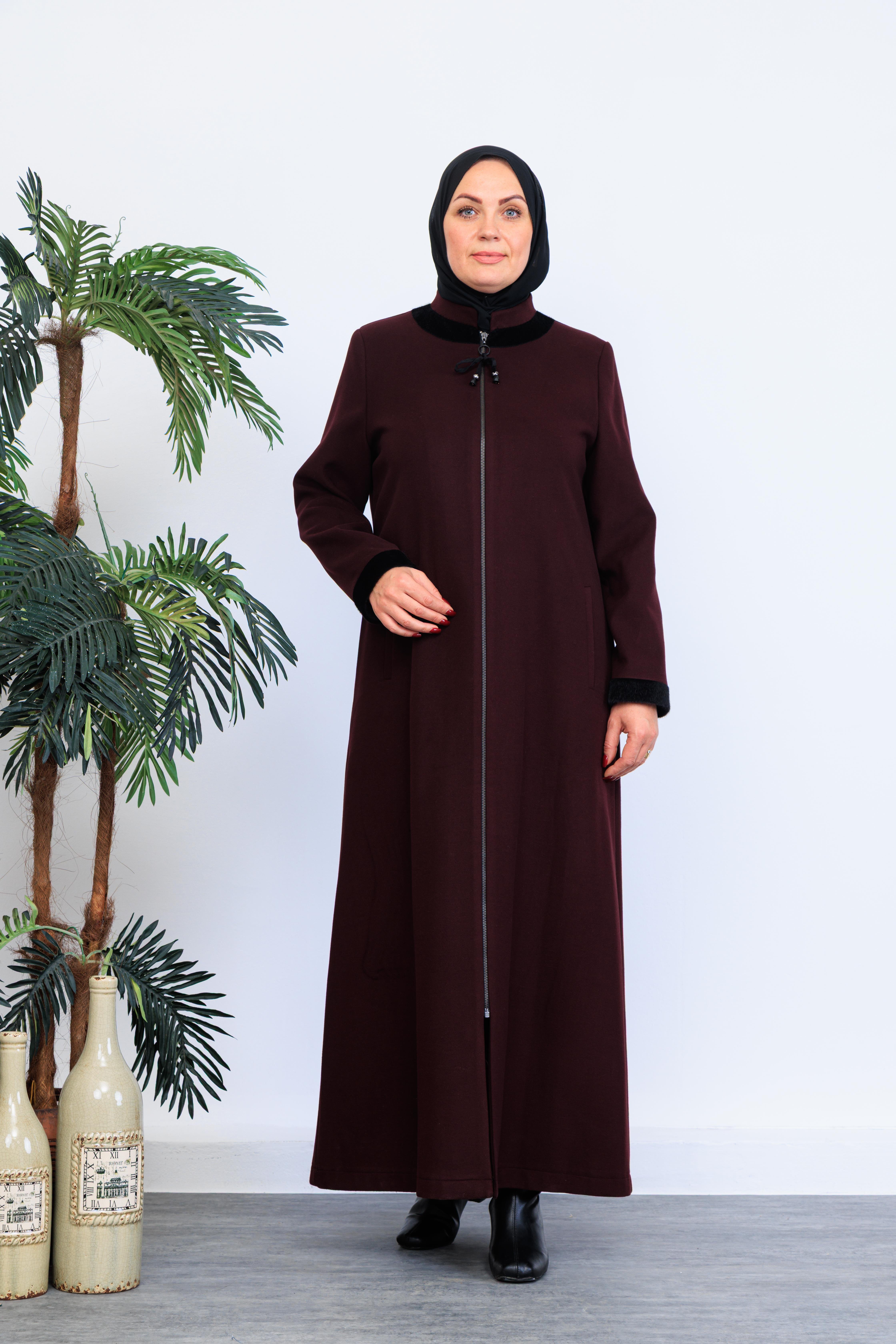 Doque Kışlık Kaşe Kadın Pardesü Büyük Beden Anne 58022