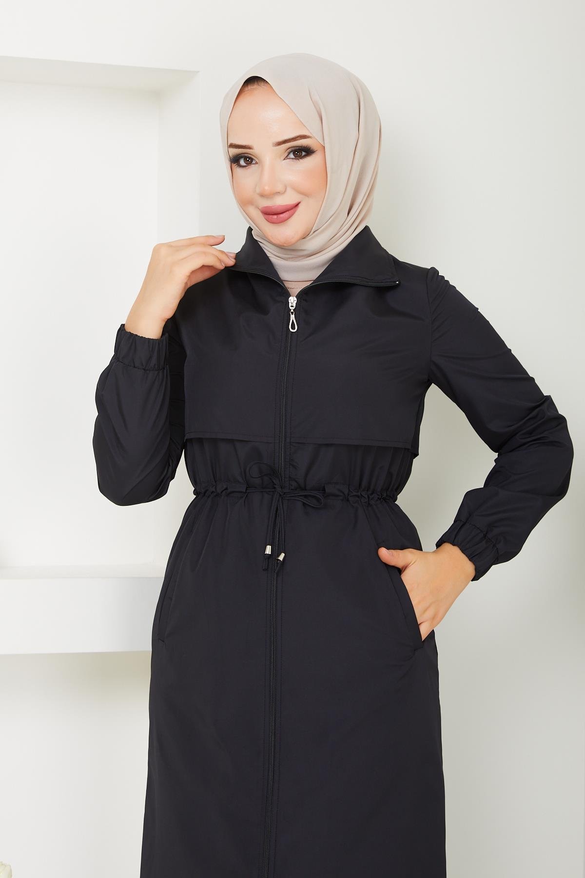 Ahval Kadın Trençkot Tesettür  ilk Bahar,Sonbahar ve Yaz Ayları İçin 2197