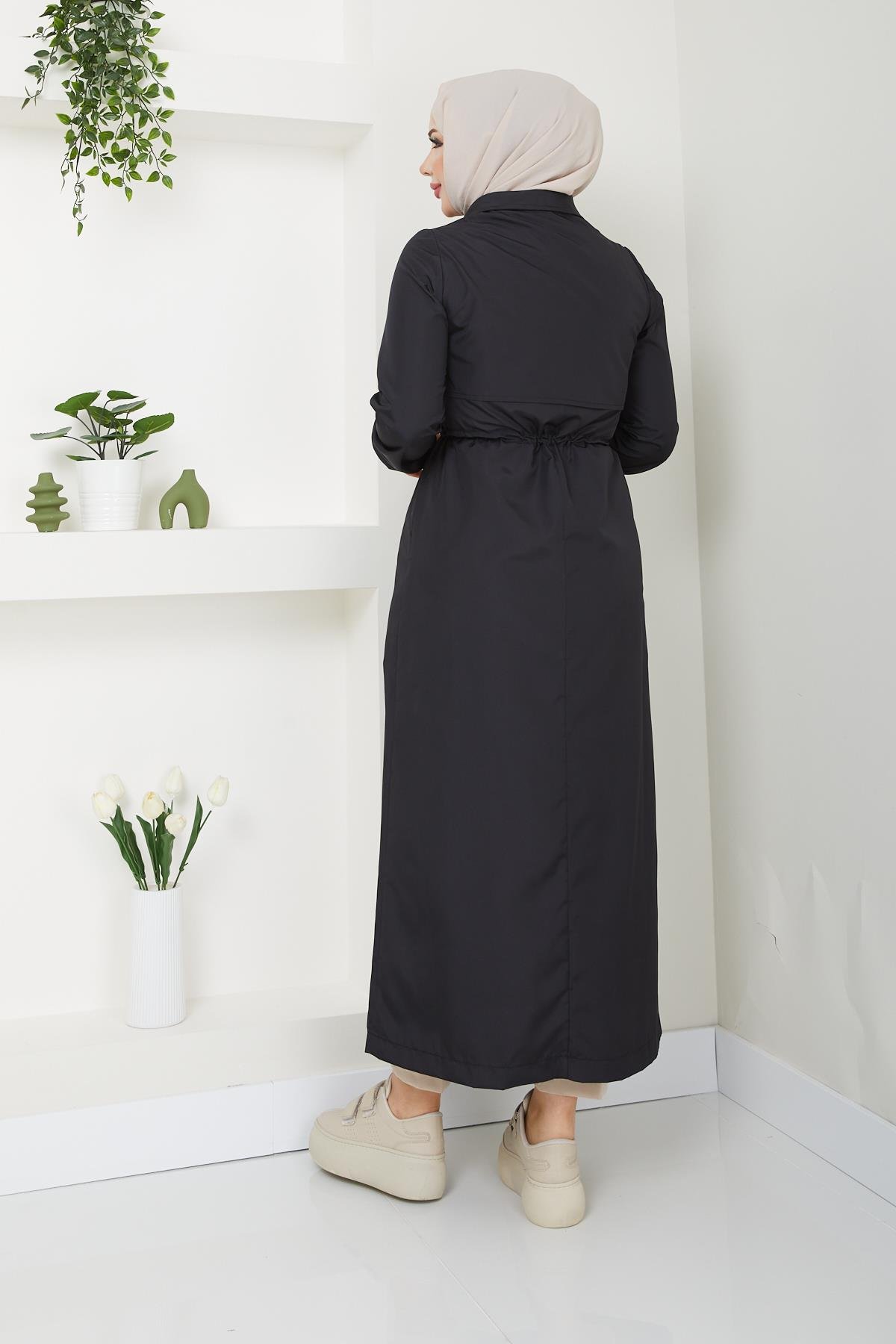 Ahval Kadın Trençkot Tesettür  ilk Bahar,Sonbahar ve Yaz Ayları İçin 2197