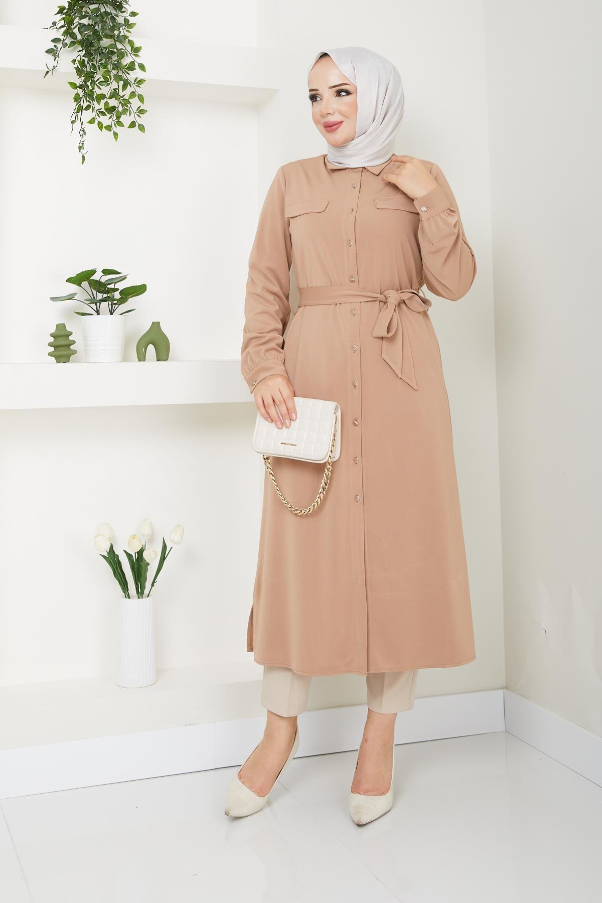 Doque Kadın Tesettür Tunik Giyçık Kap Mevsimlik 61028