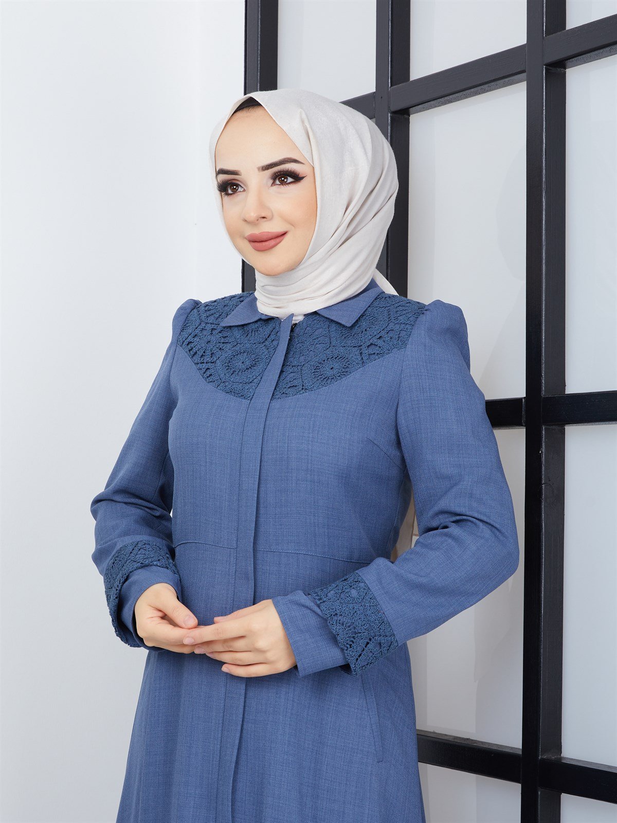 Günay Karaca Mevsimlik Güpürlü Mevlana Pardesü , Ferace 4625