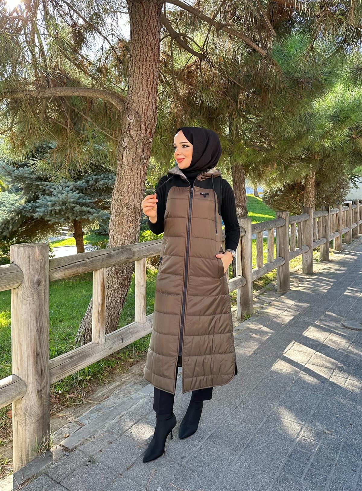 Doque Kışlık Kapitone Şişme Elyaf Dolum Kadın Yelek 50004
