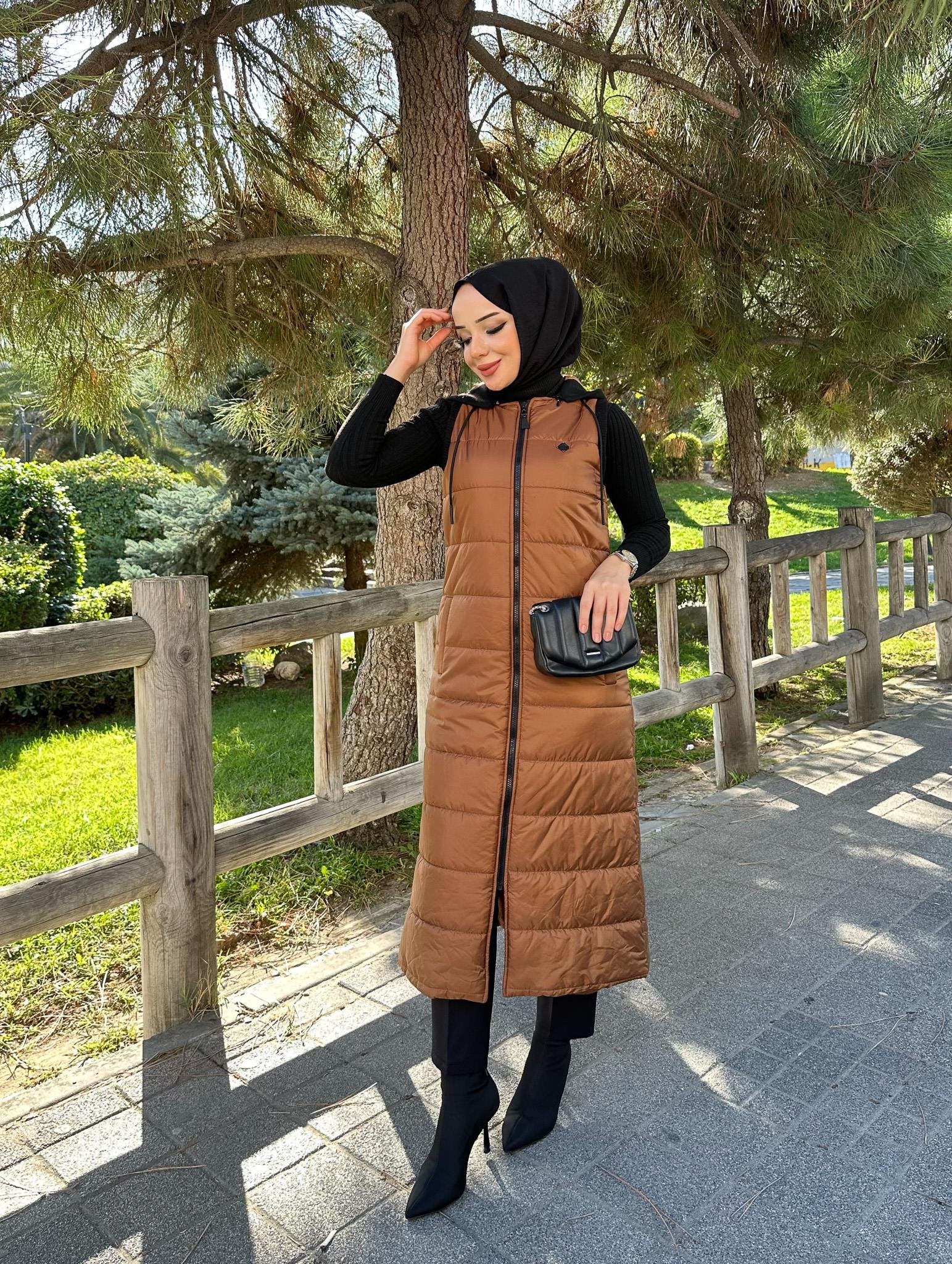 Doque Şişme Kapitone Elyaf Dolum Kadın Kışlık Uzun Spor Yelek 50007